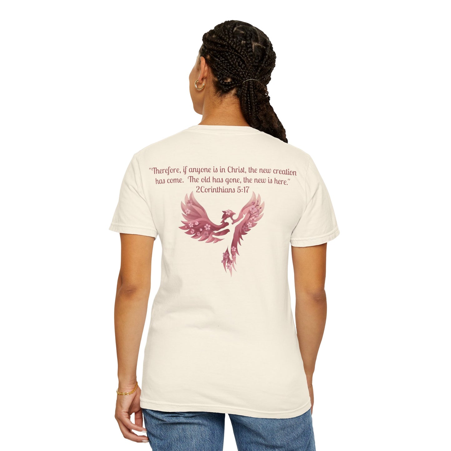 T-Shirt — "Rise Anew" Knight & Phoenix Inspirational Christian Tee
