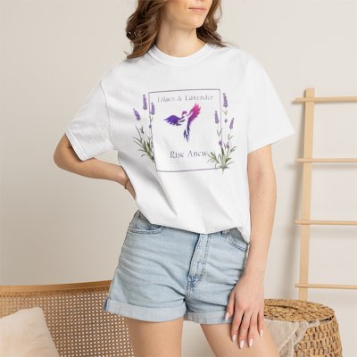 Lavender Hummingbird Tee-"Becoming the Fragrance of Christ"